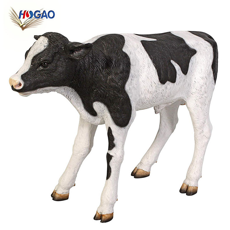 China wholesale  new high quality designer resin dairy cow Statue life size cow sculpture