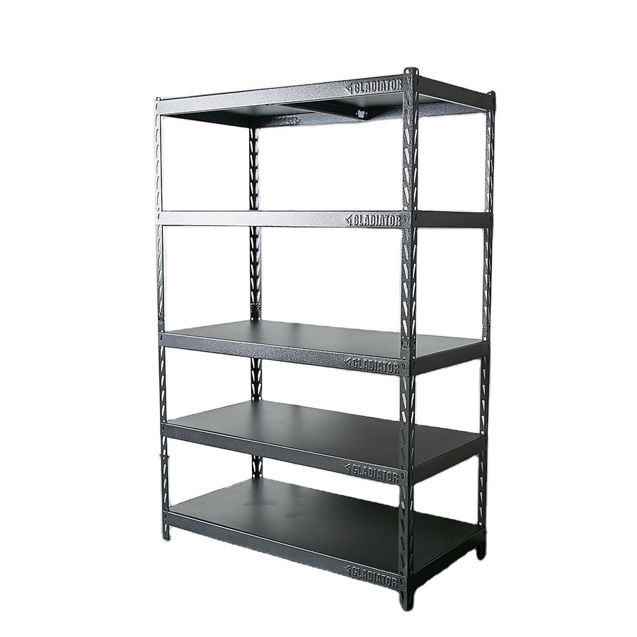 HOIFAT home&garden garage display 5 shelves  grey boltless book storage adjustable steel metal wall wire  shelving rack unit