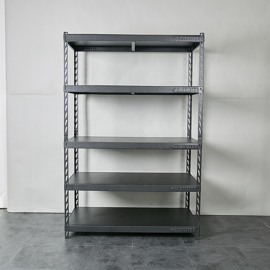 Wholesale Hoifat grey warehouse utility adjustable 5-shelf steel metal boltless display storage rack shelving