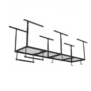 2X8FT /24"X96" roof storage metal steel wire mesh shelving rack home garage use ceiling hanging overhead storage rack