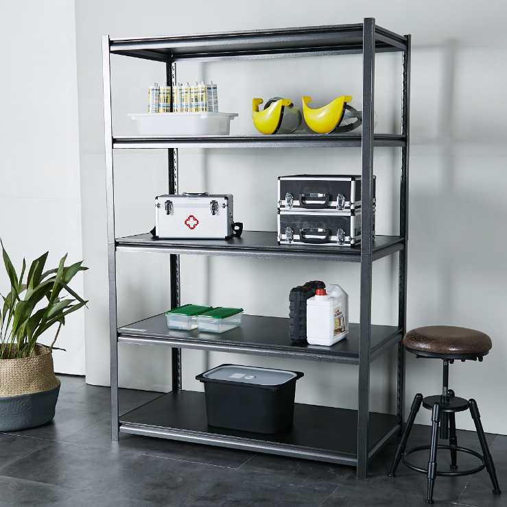 Hoifat 5 Layers Boltless Metal Storage Shelf Rack Easy Install Height Adjustable