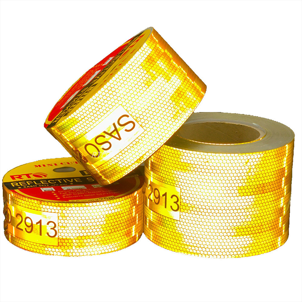 3INCH SASO 2913 Reflector Tape Conspicuous Reflective Sticker Metallized Aluminized for Saudi Arabia