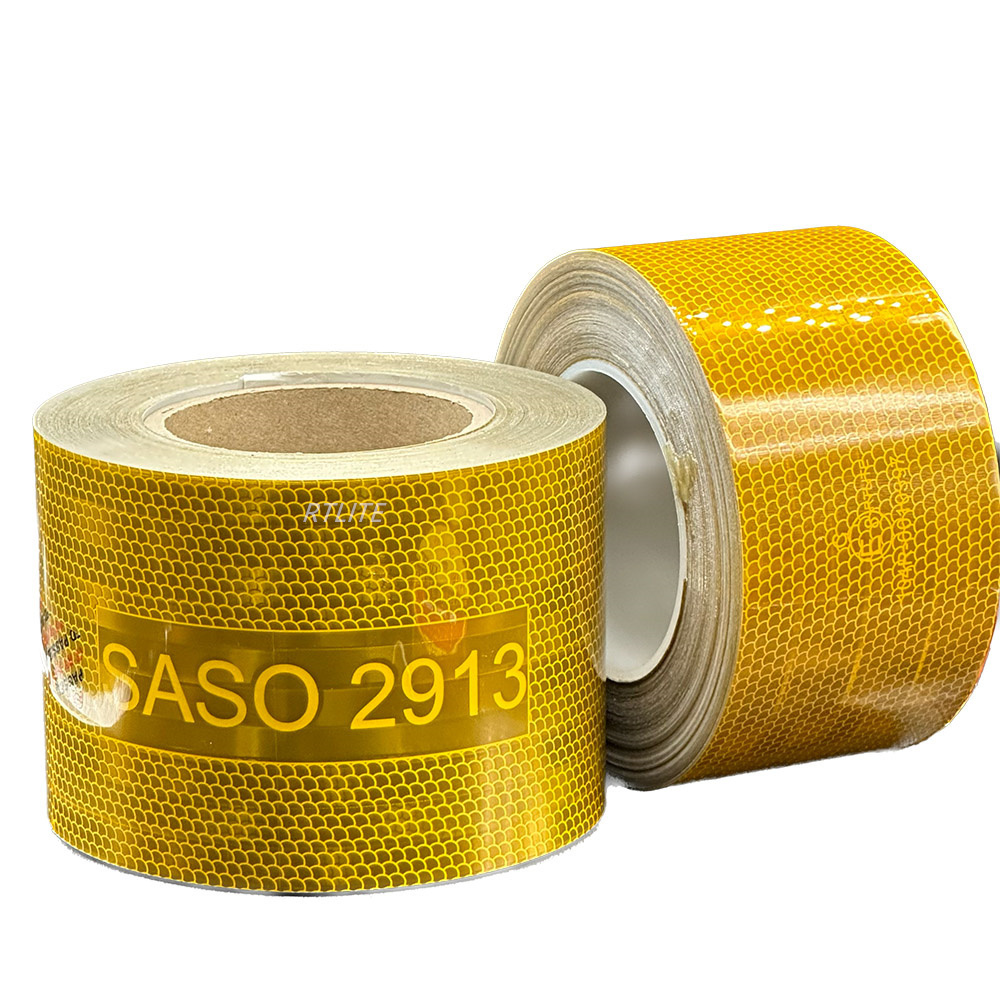 3INCH SASO 2913 Reflector Tape Conspicuous Reflective Sticker Metallized Aluminized for Saudi Arabia