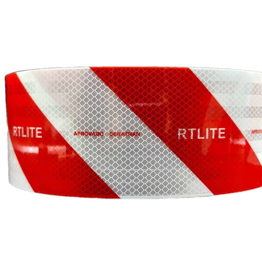 Red White Reflective Tape For Truck Trailer Rear Reflector Sticker 4inchx45.7m For Brazilian market