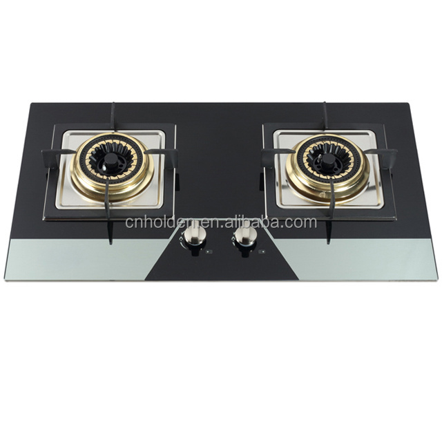 Popular 5 burner tempered glass 30 inch built in gas stove with auto gas stove lighter