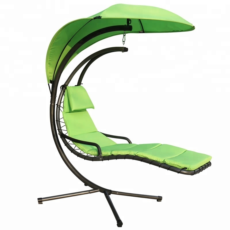 Factory Custom Hanging Hammock Chair Single Recliner Canopy Helicopter Outdoor Patio Lounge Dream Hanging Chair with Stand