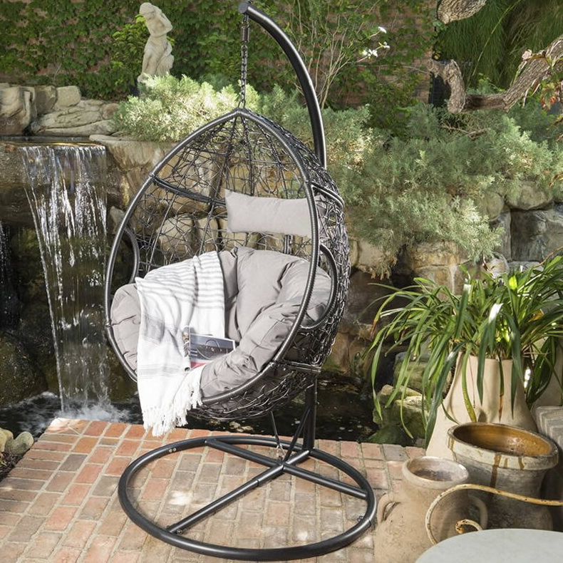 Quality Guarantee Garden Furniture Patio Outdoor Hanging Chair Egg Chair Rattan Garden Furniture Swing Hammock With Stand