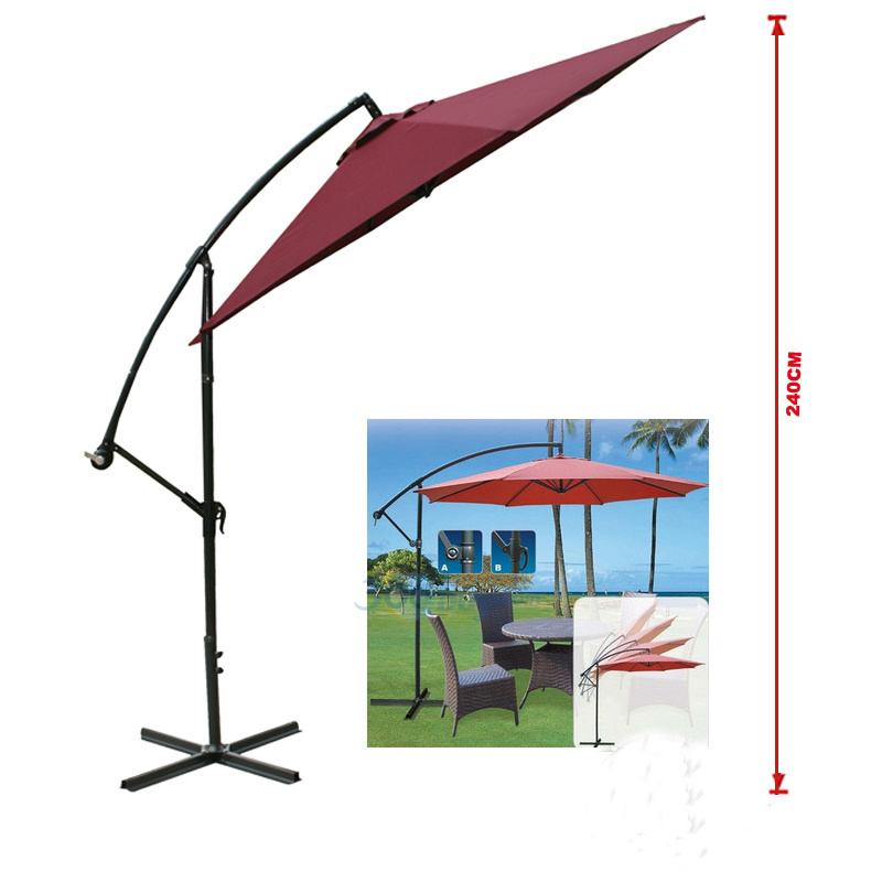 Swimming Pool Side Popular Hanging Cantilever Umbrella Outdoor Patio Offest Parasols Umbrella with Crank Handle