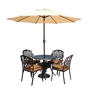 Outdoor Patio Umbrella Outdoor Market  Table Umbrellas with Push Button Tilt and Crank