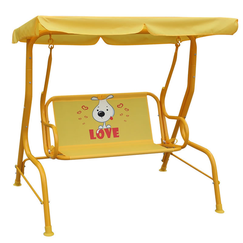 Stereo cartoon design kids outdoor swings child canopy swing chair