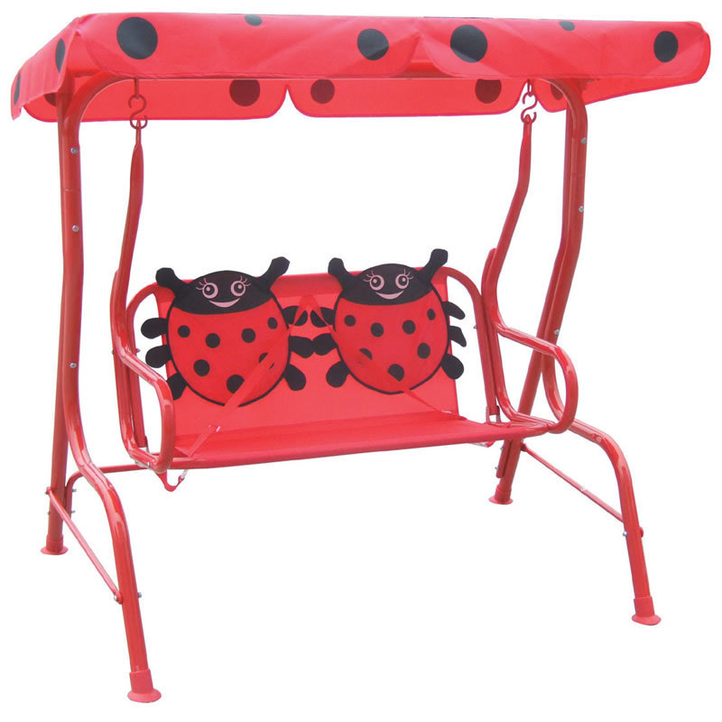 Stereo cartoon design kids outdoor swings child canopy swing chair