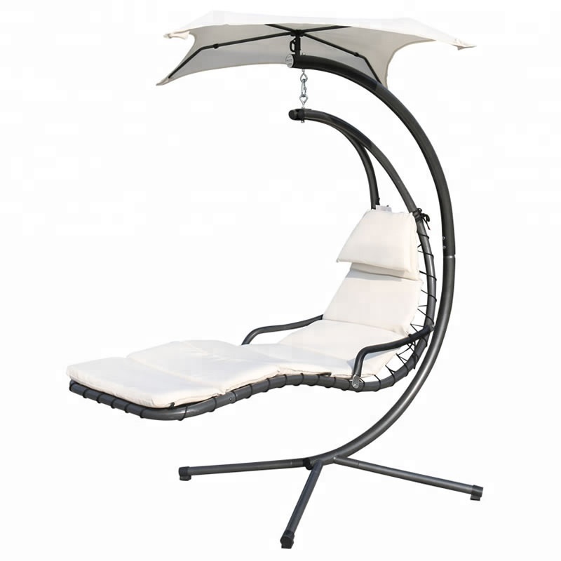 Outdoor swing lounge garden hanging chair with stand for patio backyard gaeden