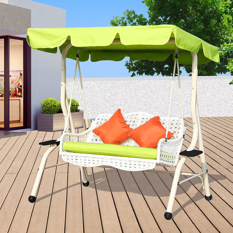 HIgh quality garden two seater swing luxury garden rattan swings