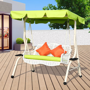 HIgh quality garden two seater swing luxury garden rattan swings