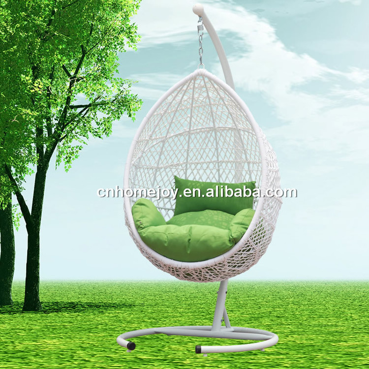 Popular bird nest hanging wicker chair with round stand