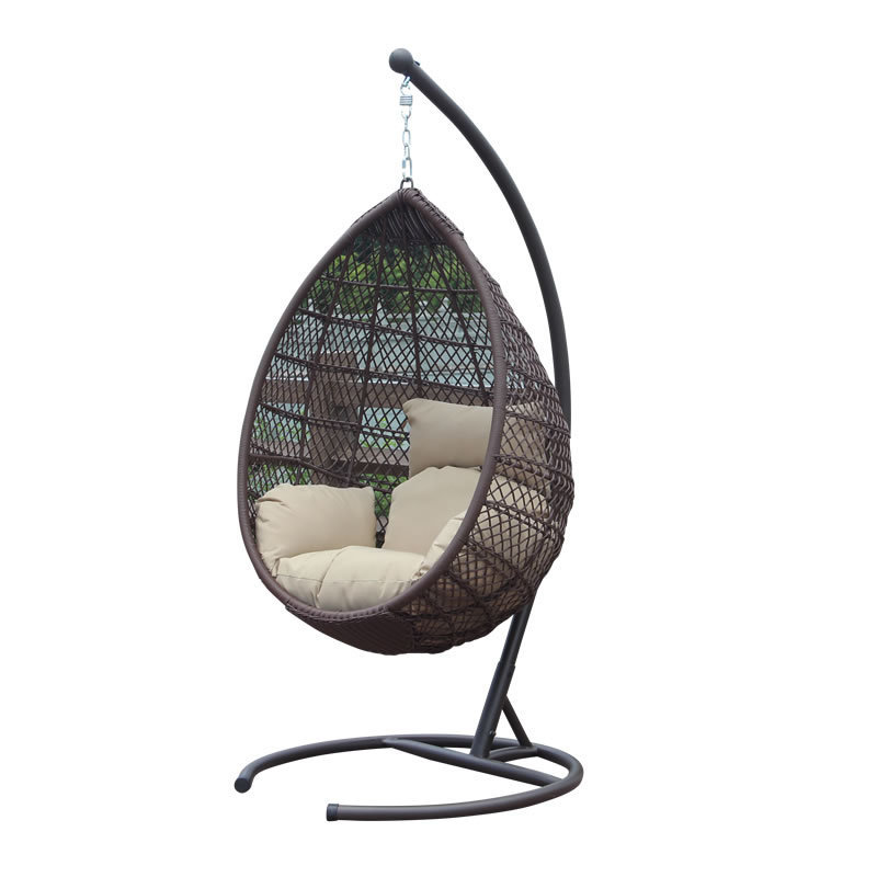 Popular bird nest hanging wicker chair with round stand