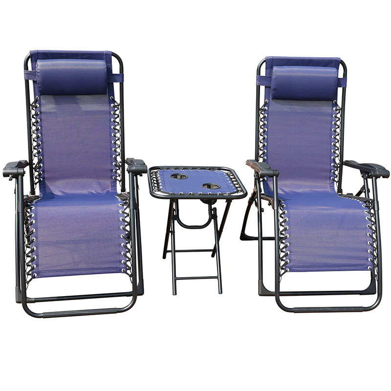 Outdoor Modern Folding Beach Chair Patio  Recliner Lounge Chair Zero Gravity Chair