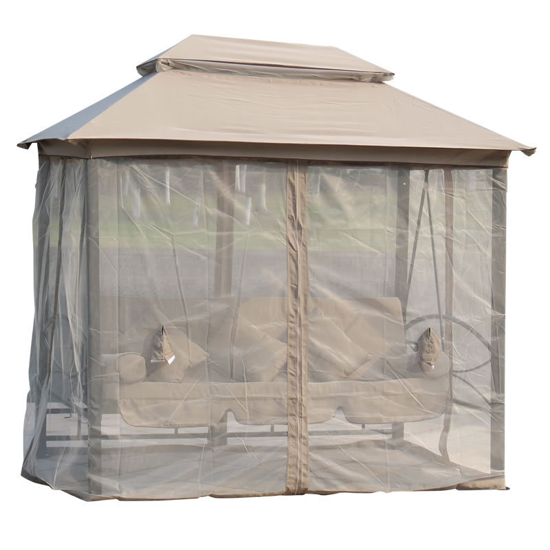 Deluxe outdoor canopy swing outdoor gazebo swing with mosquito net