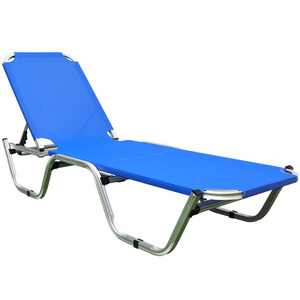 Aluminum Frame Lounger Waterproof Sling Sun Bed Beach Pool Sleep Lounger Chair