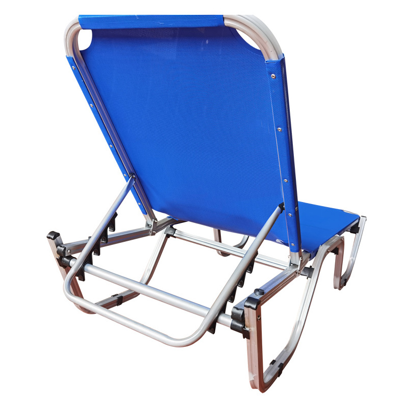 Aluminum Frame Lounger Waterproof Sling Sun Bed Beach Pool Sleep Lounger Chair