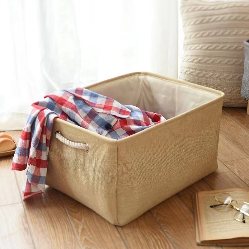 Homeplus Hot sale home use Linen Storage Baskets for Shelves Fabric Boxes Bins Cube Storage Bins for Cube Organizer