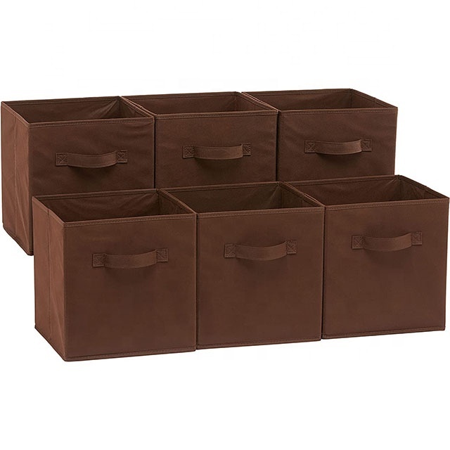 Homeplus 2024 New style Decorative non-woven fabric Closet Organizer Cubby Bins Fabric Boxes Bins for Home Decorative