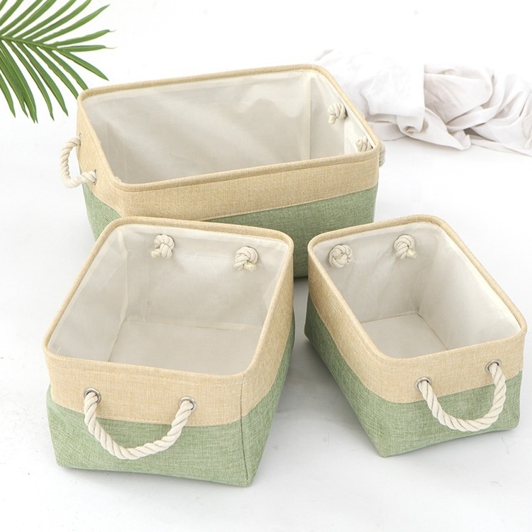 Homeplus 2024 New style Linen storage cube Organizer Bins Fabric Boxes Bins for Office Home Shelves Closets Organizing