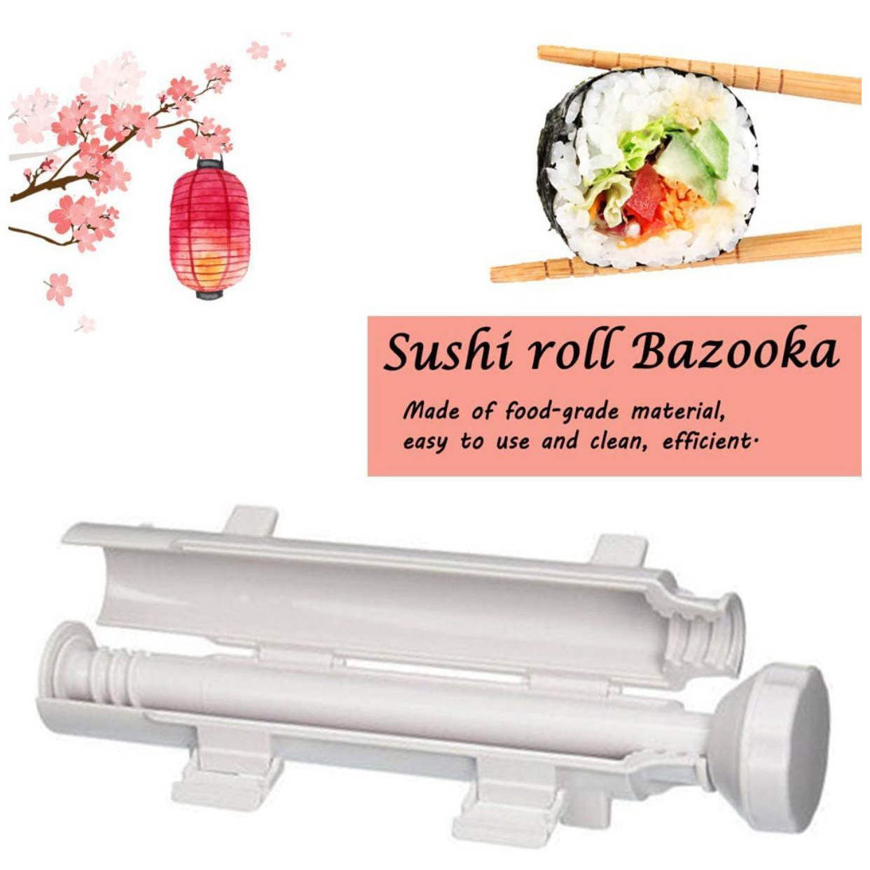 Space Sushi Bazooka Roller Mold Diy Rice Vegetable Meat Mold Tool Colored Plastic Pp Sushi Maker For Rolling