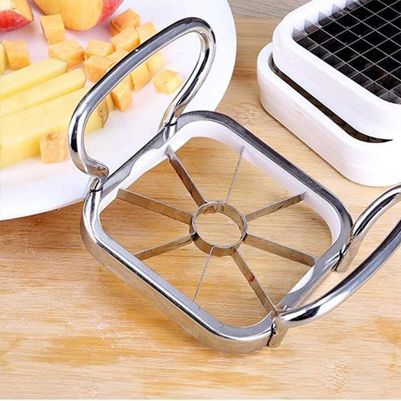 5 in1 Multifunctional Vegetable Chopper Cutter Stainless Steel French Fry Cutter Potato Slicer Manual Potato Shredder