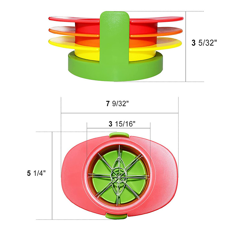 4 in 1 Fruit Slicer Divider Apple Corer tomato Slicer Mango Cutter Corer Remover Stainless Steel Fruit Cutter Kitchen Tool