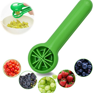 Kitchen Gadgets No Blade Toddler Seedless Grape Cherry Tomato Strawberry Slicer Fruit Salad Grape Slicer Cutter For Kid