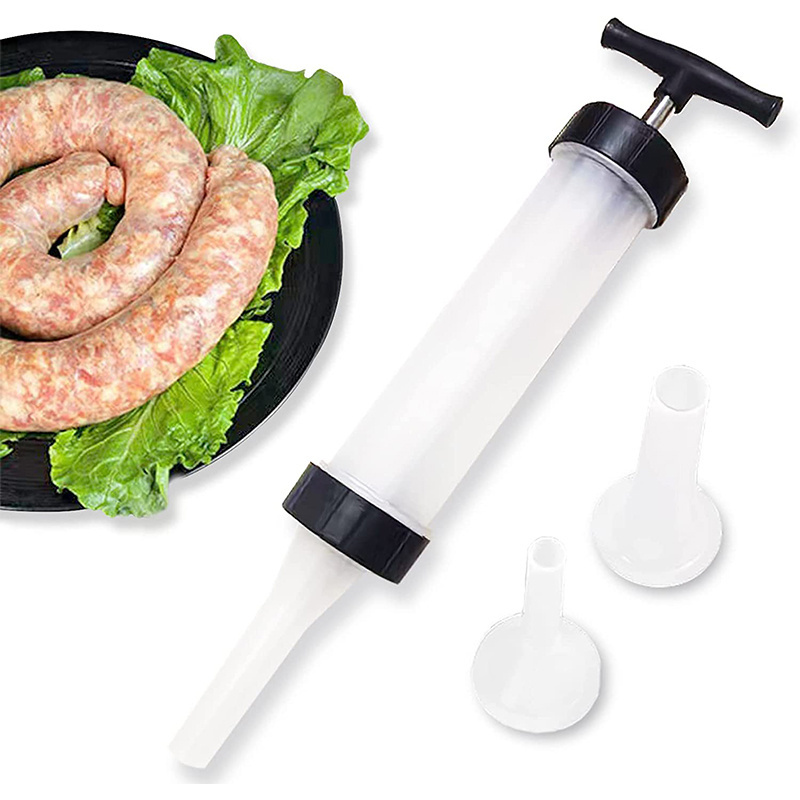 manual sausage stuffer machine Homemade and detachable Fast Sausage Filling Tool Kitchen Tool Manual Sausage Maker with 2 Tube