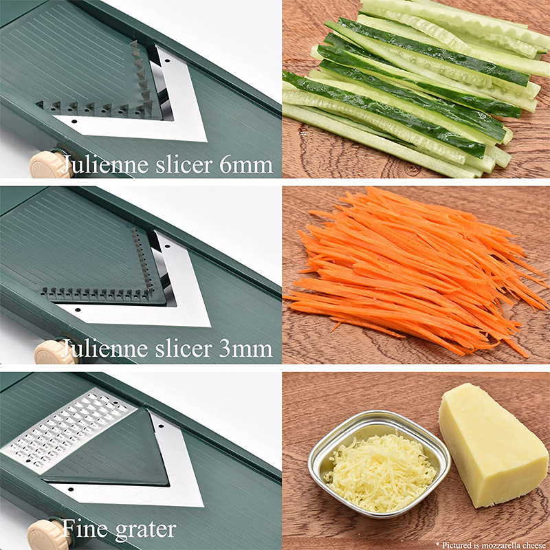 Adjustable Mandoline Slicer for Kitchen Ultra Sharp V-blade Vegetable Slicer with Container Slicer Vegetable Cutter julienne