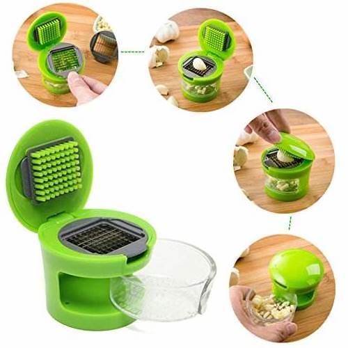 Mini Portable Stainless Steel Garlic Press Chopper Slicer Hand Presser Grinder Crusher Kitchen Tool Garlic Grater