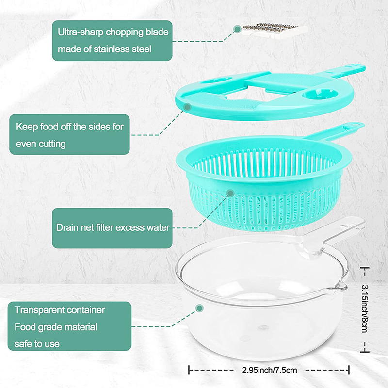 9 in 1 multifunctional vegetable cutter for cutting onion chopper grater potato with container kitchen gadgets for fruits salads