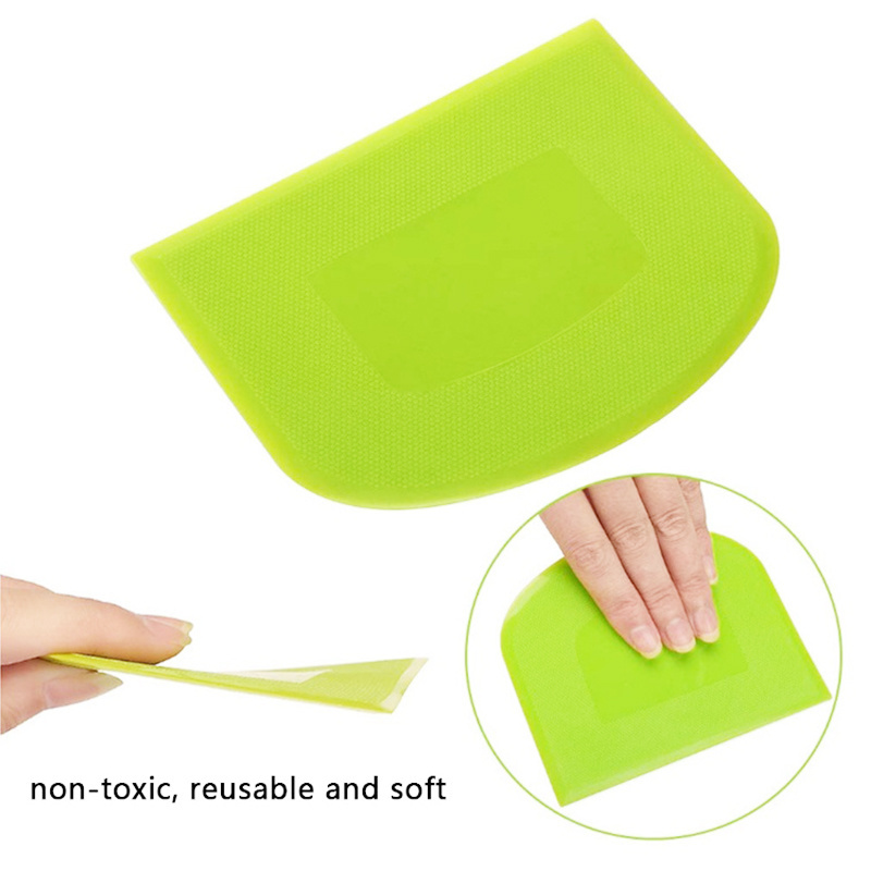 Dough Scraper Bowl Scraper Plastic Dough Cutter  Bench Scraper Multipurpose Food Scrappers for Bread Dough Cake Fondant