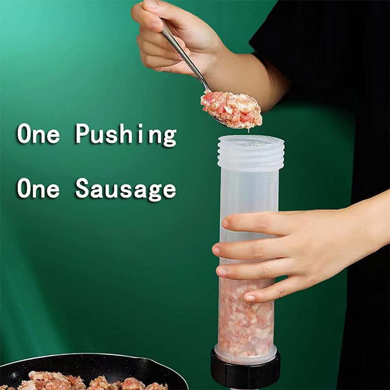 manual sausage stuffer machine Homemade and detachable Fast Sausage Filling Tool Kitchen Tool Manual Sausage Maker with 2 Tube