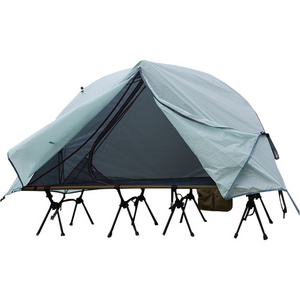 Outdoor ultra-light single tent camp bed off the ground tent aluminum alloy camping breathable mosquito net individual tent