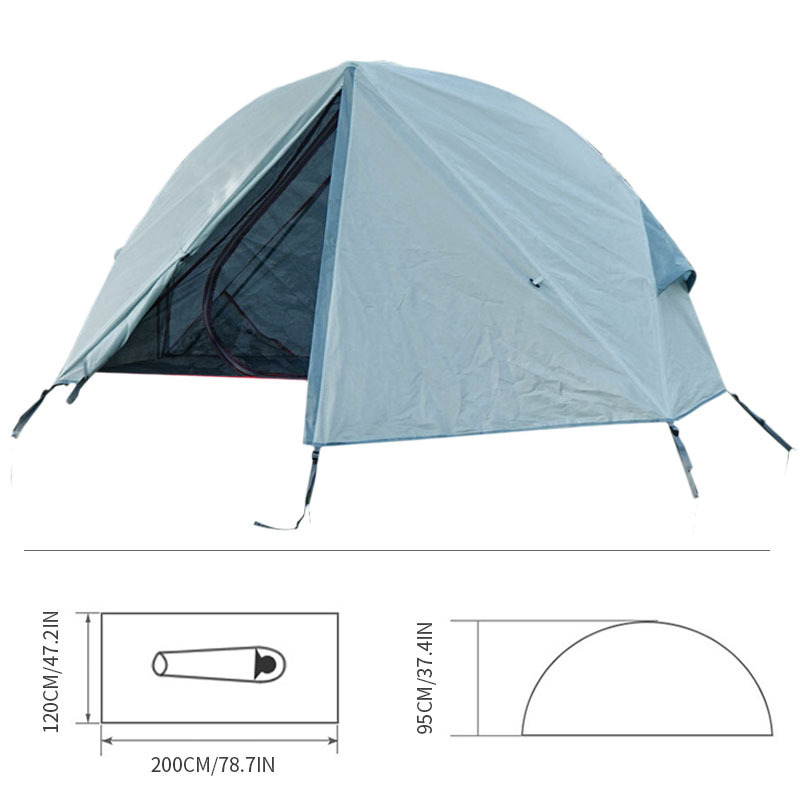 Outdoor ultra-light single tent camp bed off the ground tent aluminum alloy camping breathable mosquito net individual tent