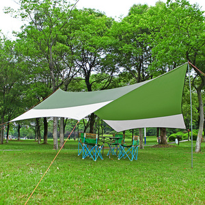 Camping Tent Tarp Shelter 4.4m x 4.4m | Lightweight Waterproof Rain Tarpaulin| Hiking, Hammock, Backpacking, Picnic