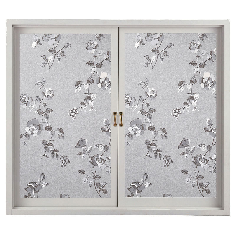 Privacy frosted flower design decorative window film glass