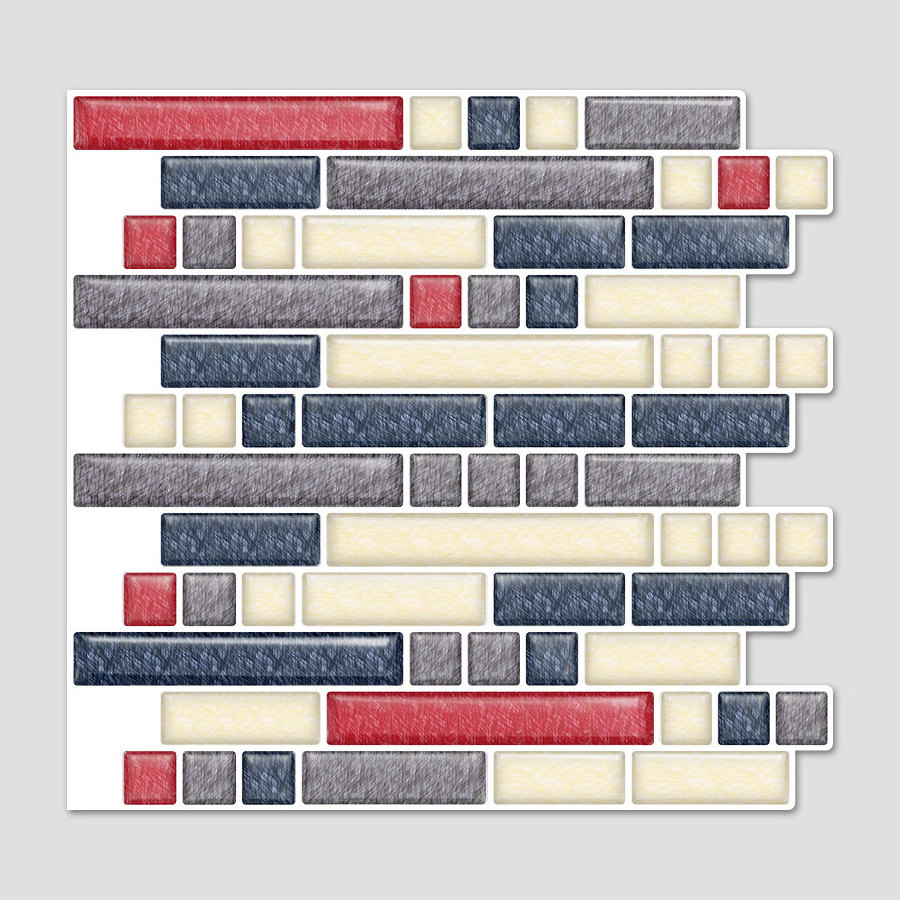 brick designs adhesive peel and stick backsplash wall tile