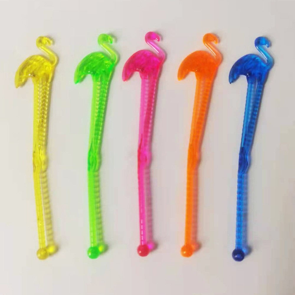 Flamingo Plastic Cocktail Stick Coffee Milk Tea Drink Swizzle Stirrer Stick