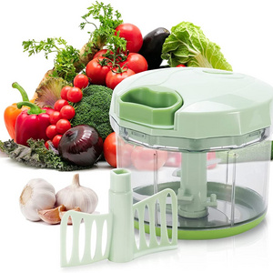 Hand Chopper Manual Food Chopper with Cord Mechanism Vegetable Cutter Pull Chopper Vegetable Slicer