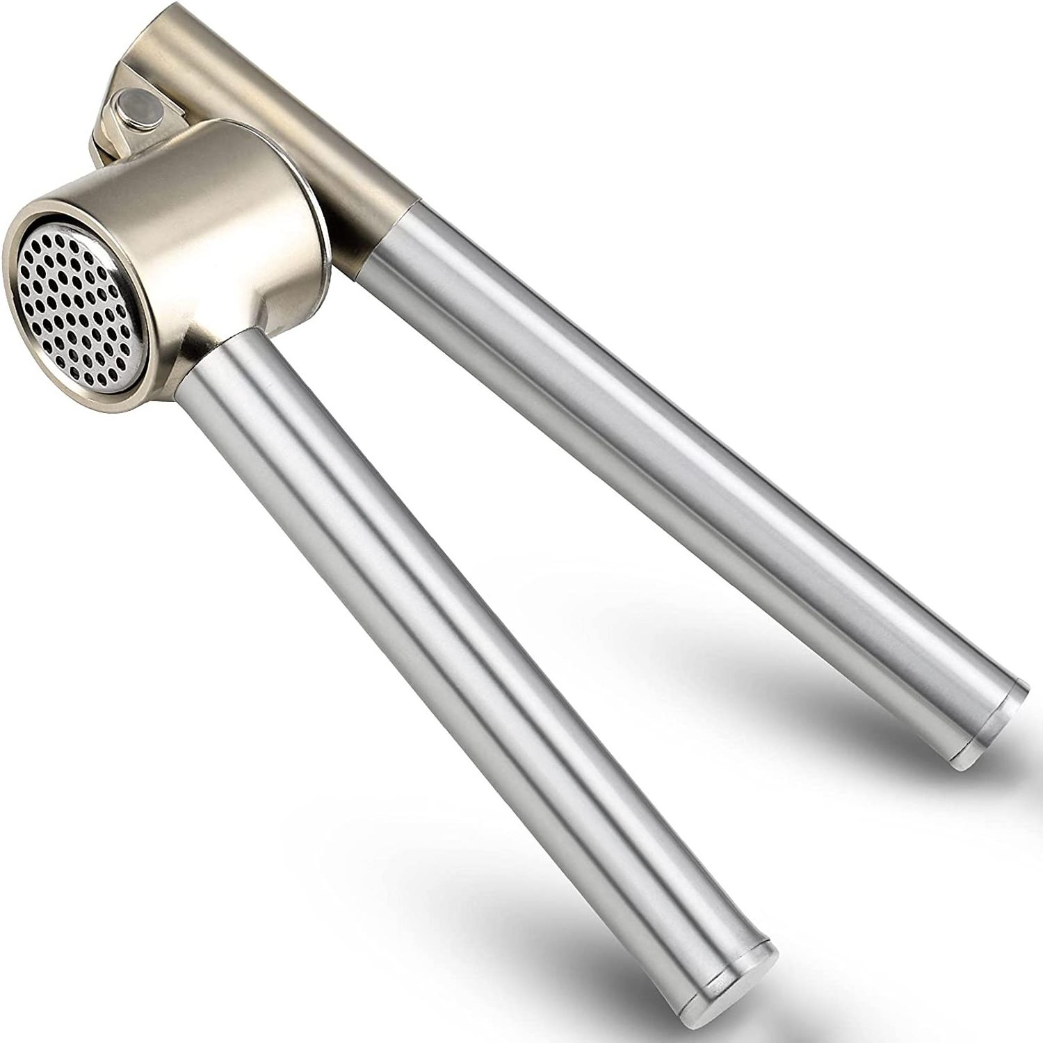 Garlic press,304 stainless steel garlic shredder, heavy duty, easy to squeeze, rust resistant, easy to clean