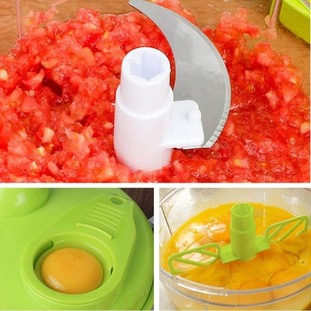 Hand Crank Food Processor Manual Food Chopper Blender Mixer Cutter Meat Grinder Salad with a Egg Separator