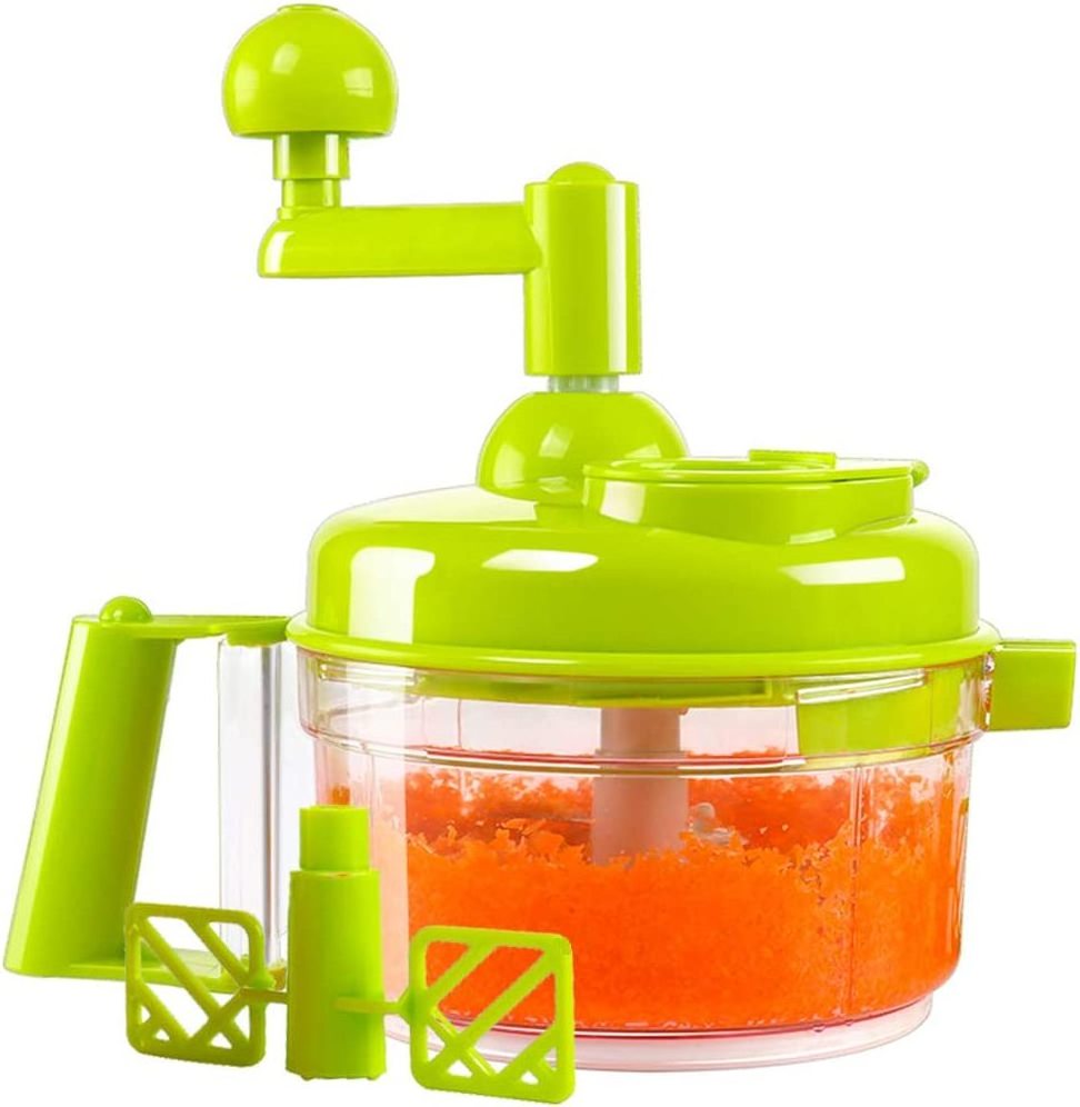 Hand Crank Food Processor Manual Food Chopper Blender Mixer Cutter Meat Grinder Salad with a Egg Separator