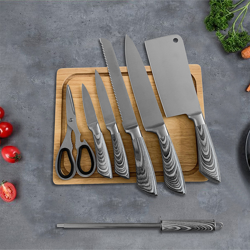 Factory custom logo kitchen Knife Non-stick  Knife Set Stainless Steel Chef Knives With PP Handle