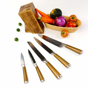 Factory custom stainless steel chef knife 6 pcs kitchen cooking stainless steel knife set