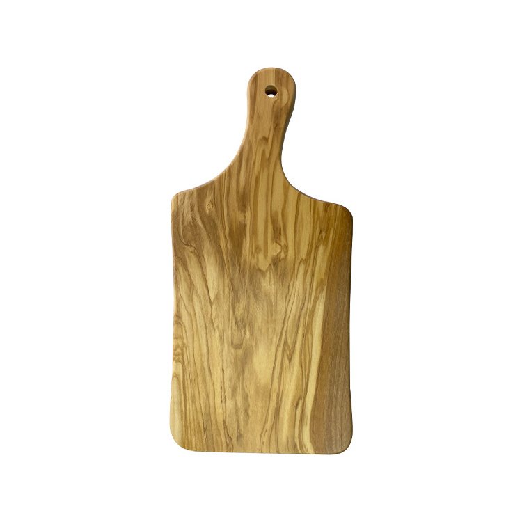 Breakfast Bread Olive Wood Cutting Board With Handle Heat Resisting Organic Wooden Cutting Board